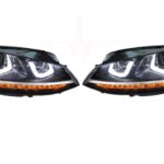 VOLKSWAGEN ÖN FAR SET ( ÇİFT U LED KAYAR SİNYAL )  GOLF 7 13-