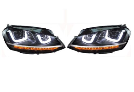 VOLKSWAGEN ÖN FAR SET ( ÇİFT U LED KAYAR SİNYAL )  GOLF 7 13-