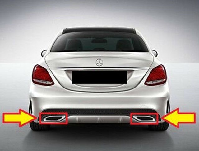 MERCEDES EGZOZ UÇ NİKELAJ (SET) W205 2014- MERCEDES EGZOZ UÇ NİKELAJ (SET) W205 2014-