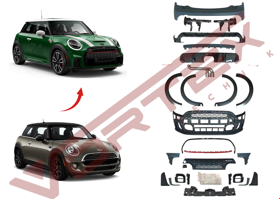MİNİ F55 2014- İÇİN 2021- YENİ JCW BODY KIT MİNİ F55 2014- İÇİN 2021- YENİ JCW BODY KIT