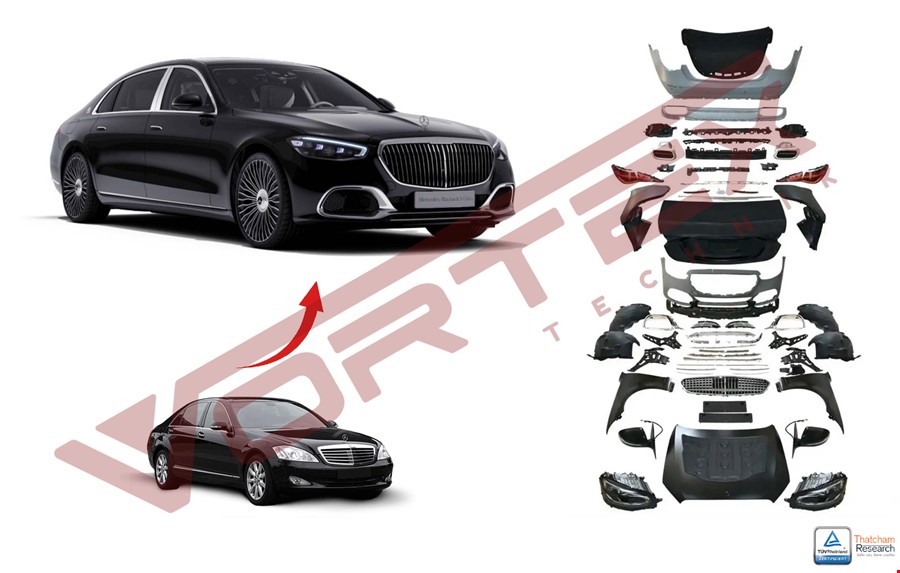 MERCEDES W221 2006- İÇİN W223 2022- MAYBACH DÖNÜŞÜM SETİ MERCEDES W221 2006- İÇİN W223 2022- MAYBACH DÖNÜŞÜM SETİ