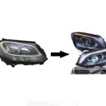 MERCEDES W205 2014- HALOJEN İÇİN 2019- LED FAR DÖNÜŞÜM SETİ
