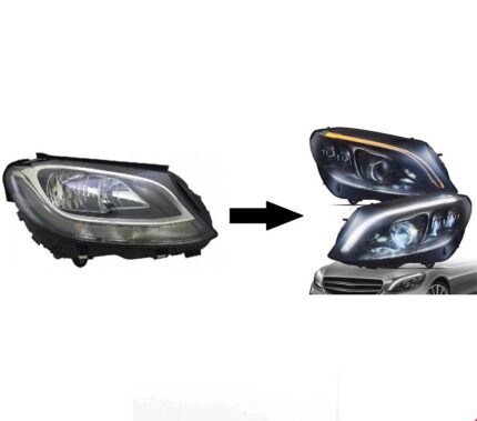 MERCEDES W205 2014- HALOJEN İÇİN 2019- LED FAR DÖNÜŞÜM SETİ