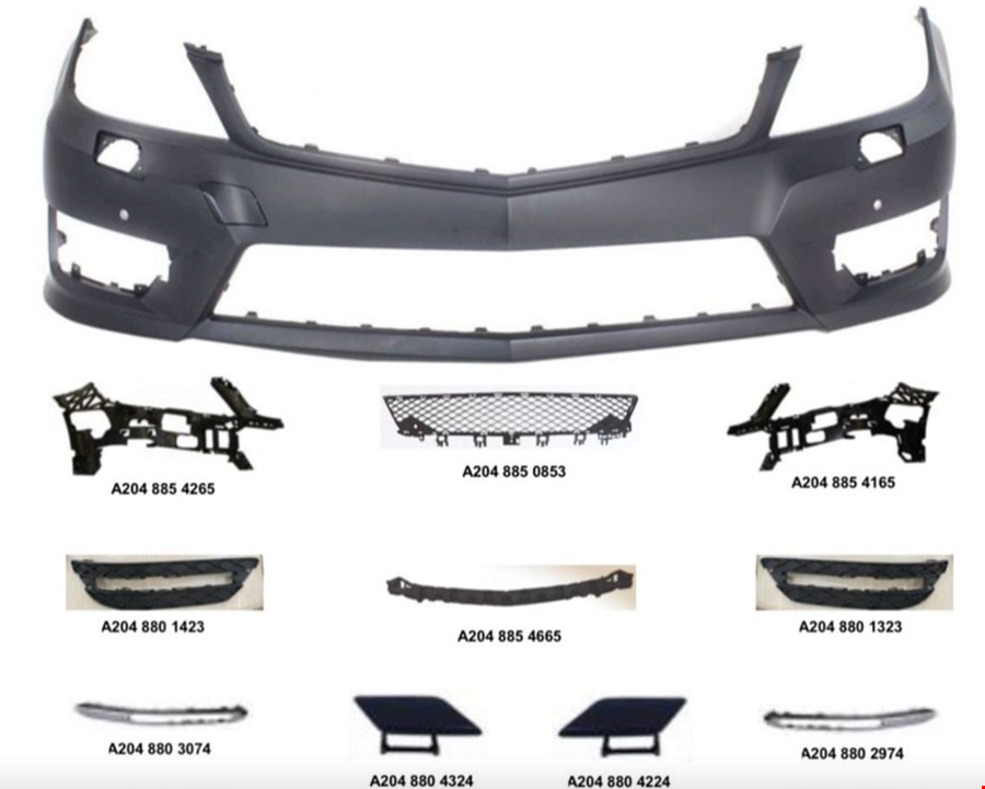 MERCEDES ÖN TAMPON AMG SET (PANJUR VE LED HARİÇ) W204 2011- MERCEDES ÖN TAMPON AMG SET (PANJUR VE LED HARİÇ) W204 2011-