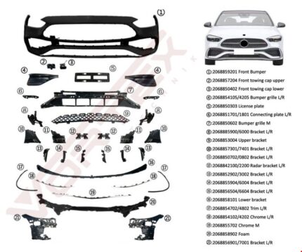 MERCEDES ÖN TAMPON SET AMG (PANJUR HARİÇ) W206 2021-