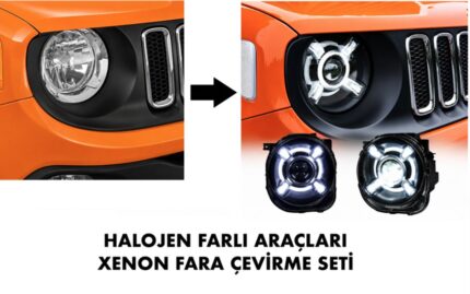 JEEP ÖN FAR SETİ ANGEL ( MODİFİYE ) RENEGADE 2014